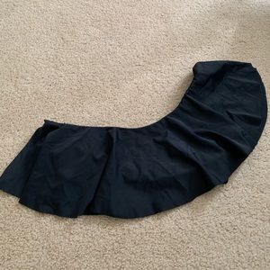 One Shoulder Ruffled Black Bikini Top Sz S